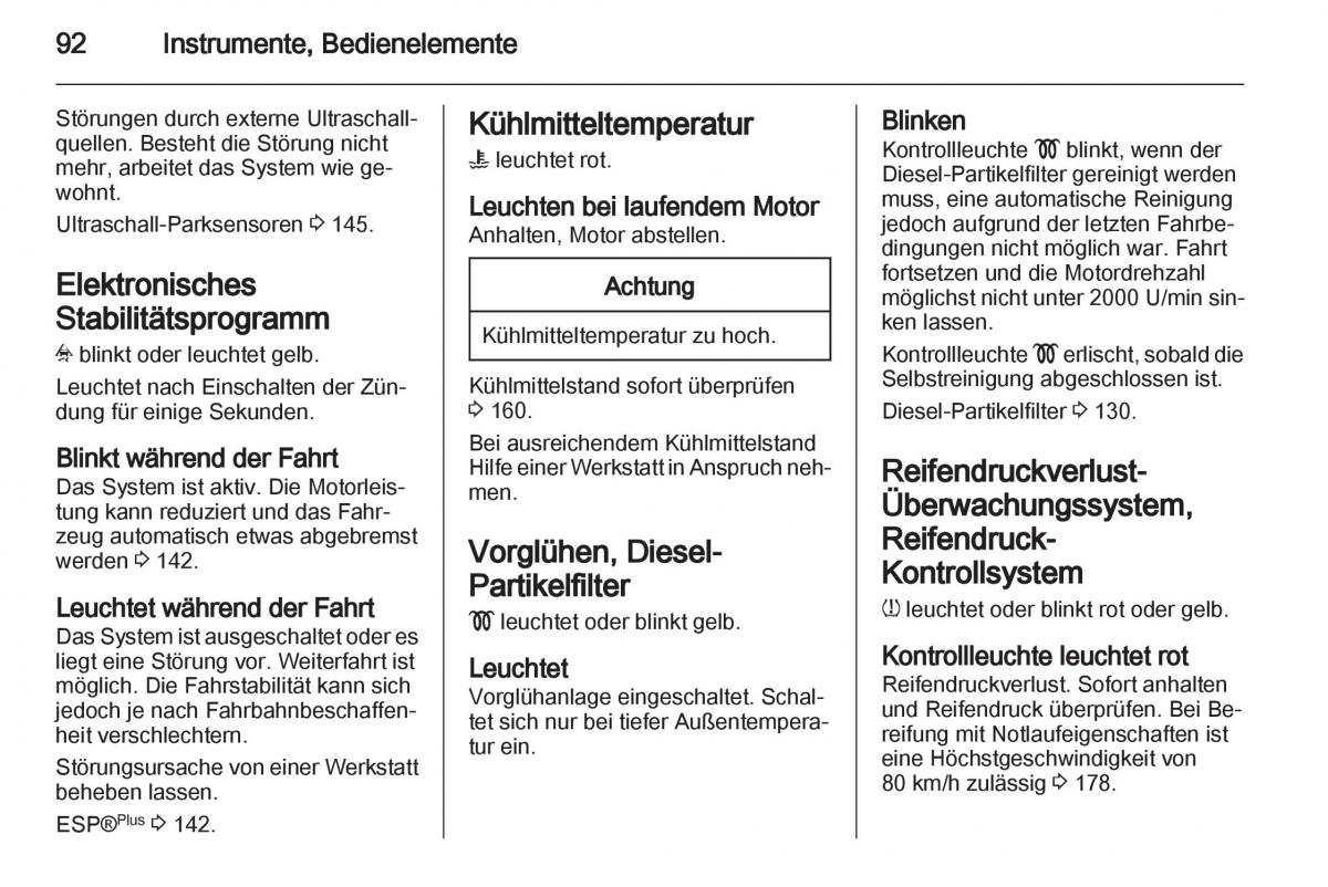 Opel Zafira B Handbuch / page 94