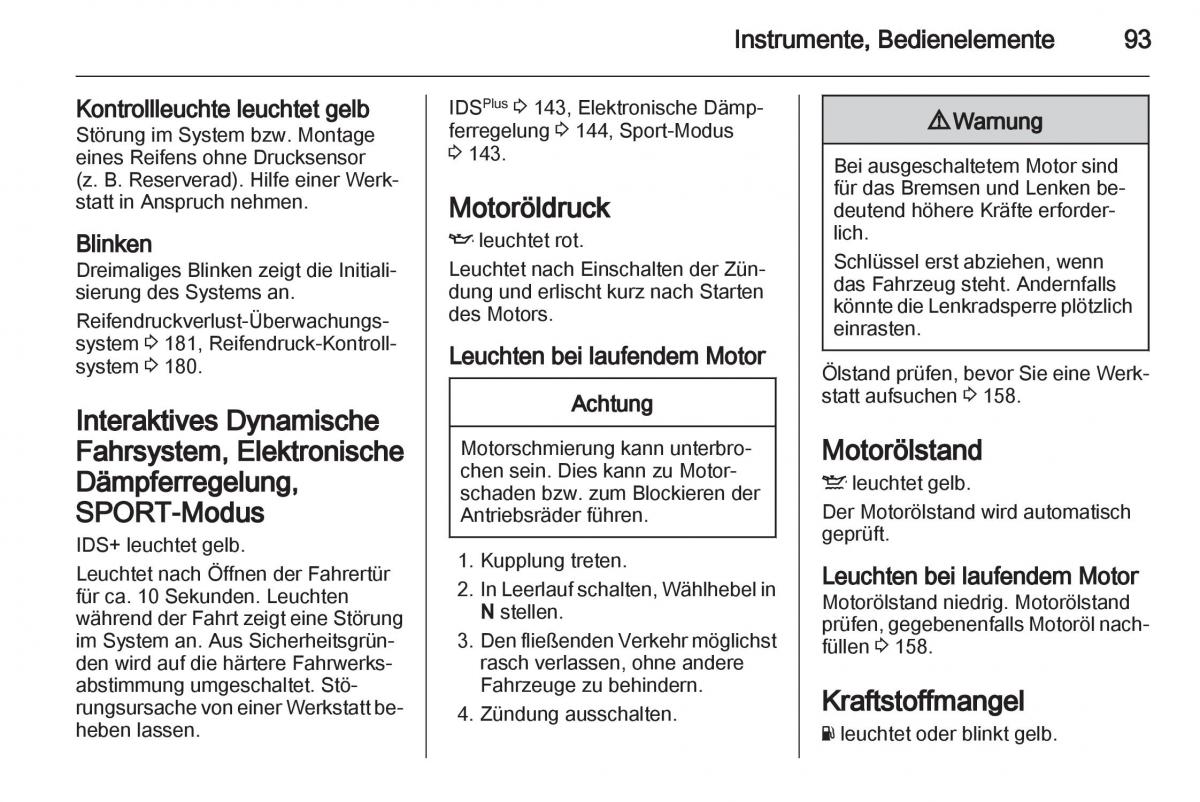 Opel Zafira B Handbuch / page 95