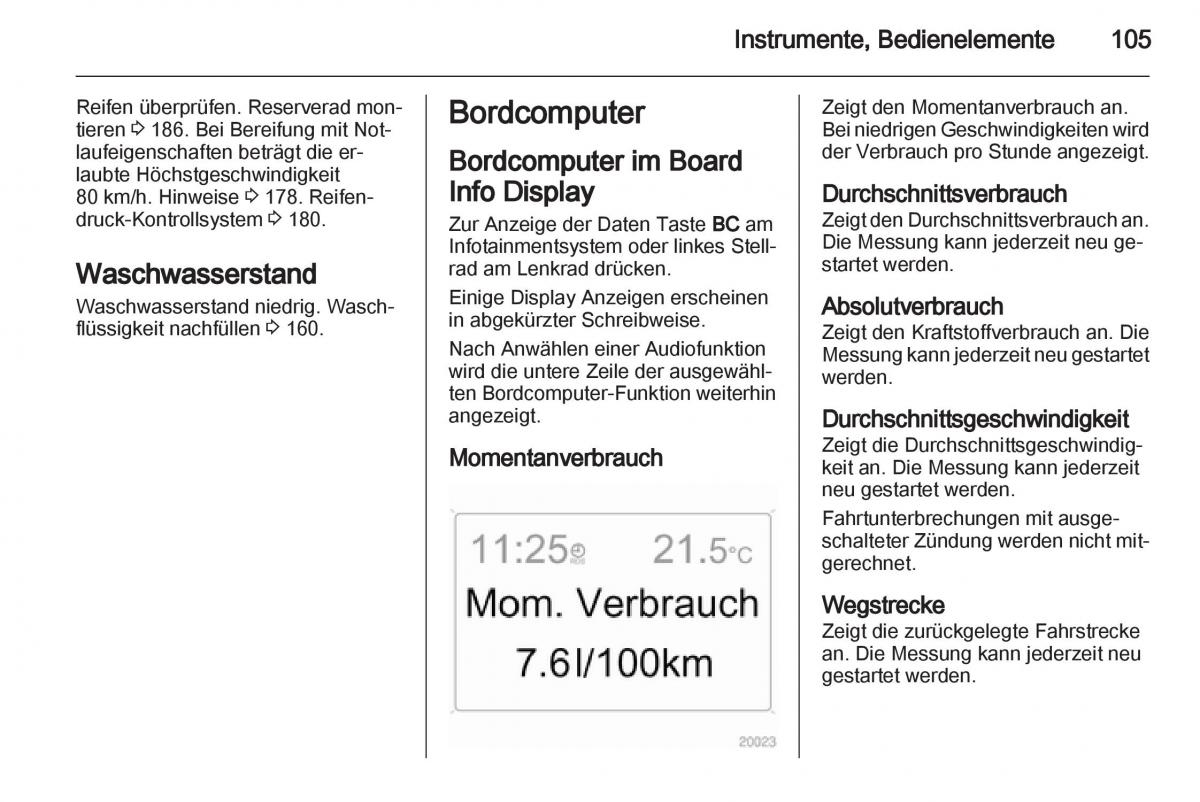 Opel Zafira B Handbuch / page 107