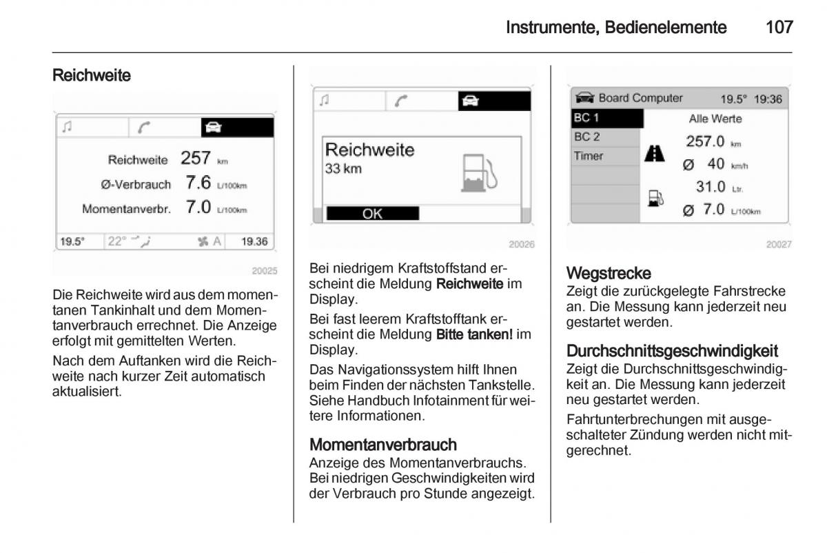 Opel Zafira B Handbuch / page 109