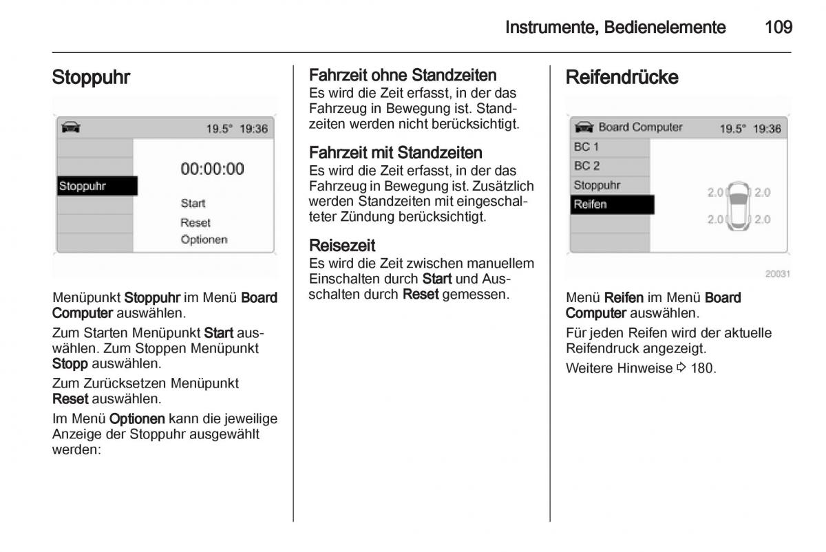 Opel Zafira B Handbuch / page 111