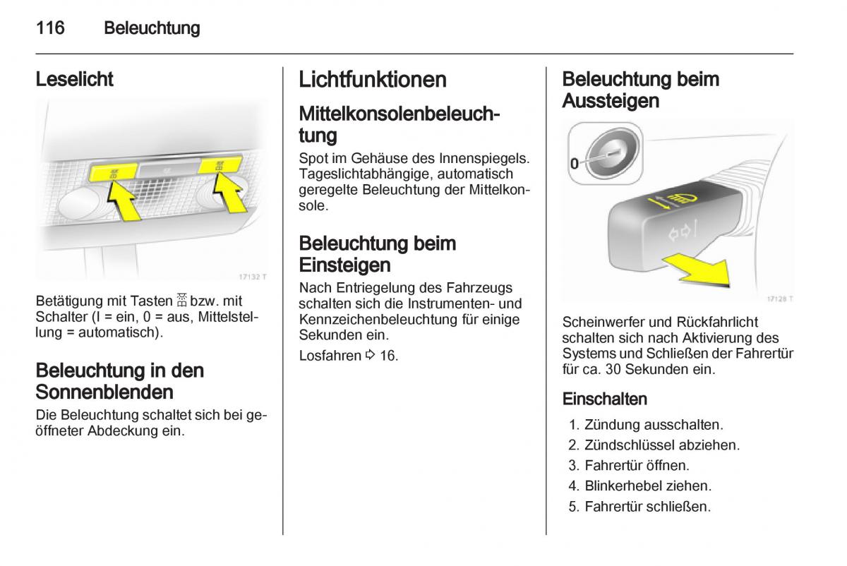 Opel Zafira B Handbuch / page 118