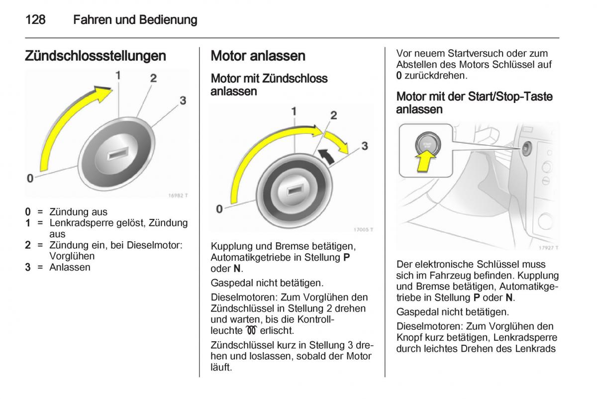 Opel Zafira B Handbuch / page 130