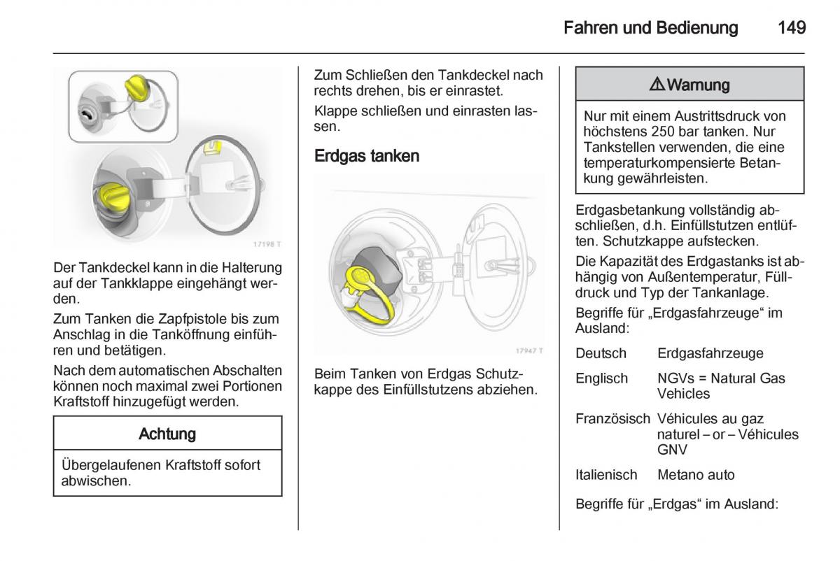 Opel Zafira B Handbuch / page 151