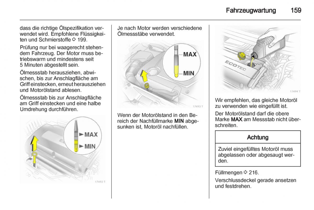 Opel Zafira B Handbuch / page 161