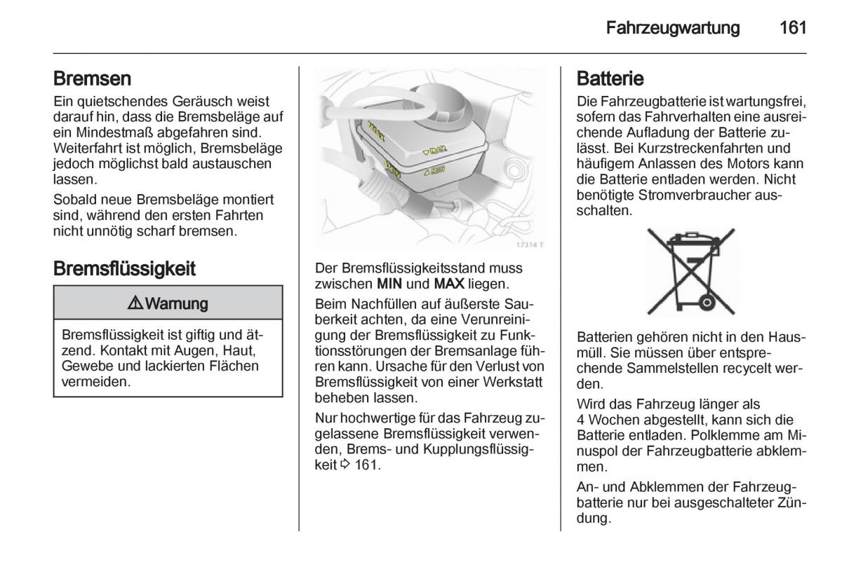 Opel Zafira B Handbuch / page 163