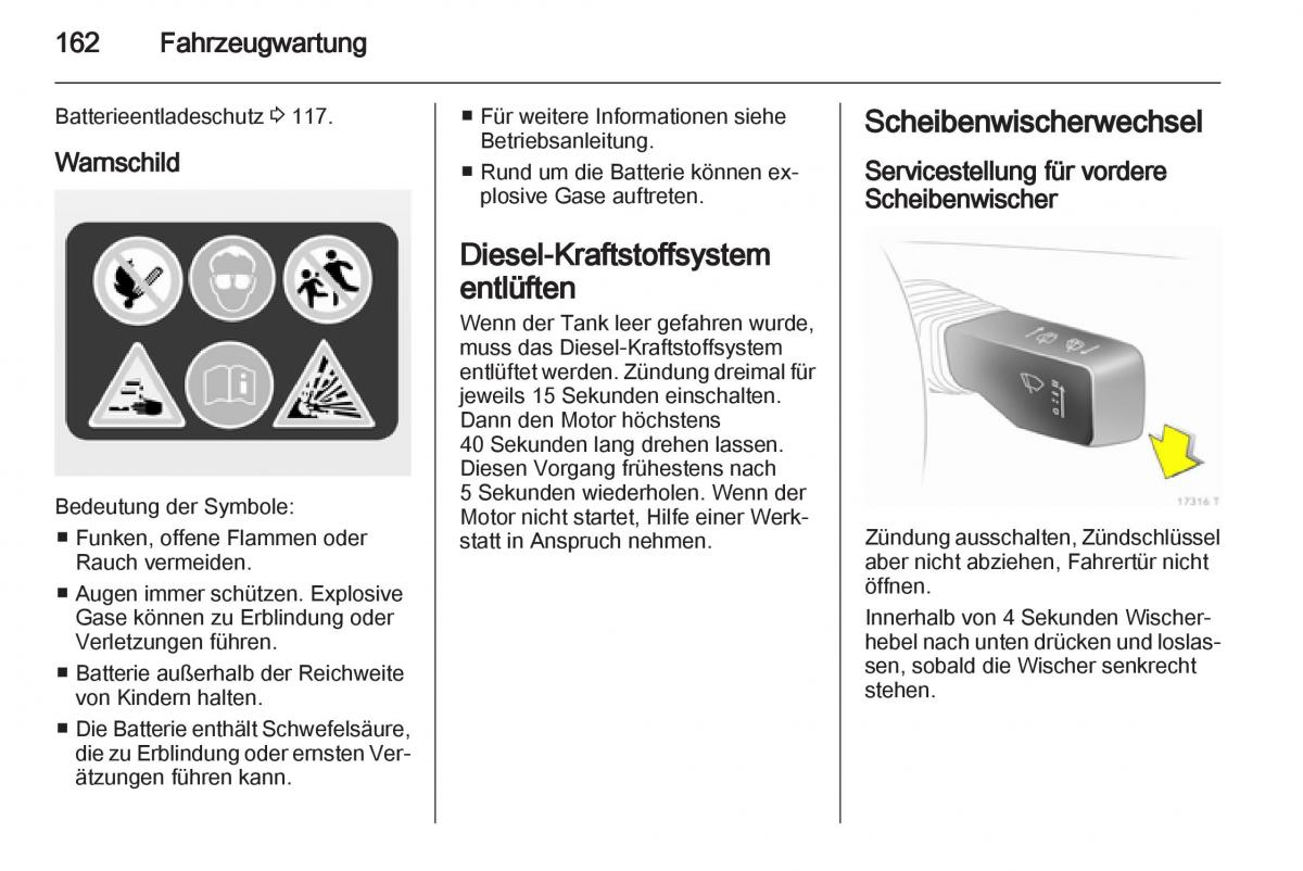 Opel Zafira B Handbuch / page 164