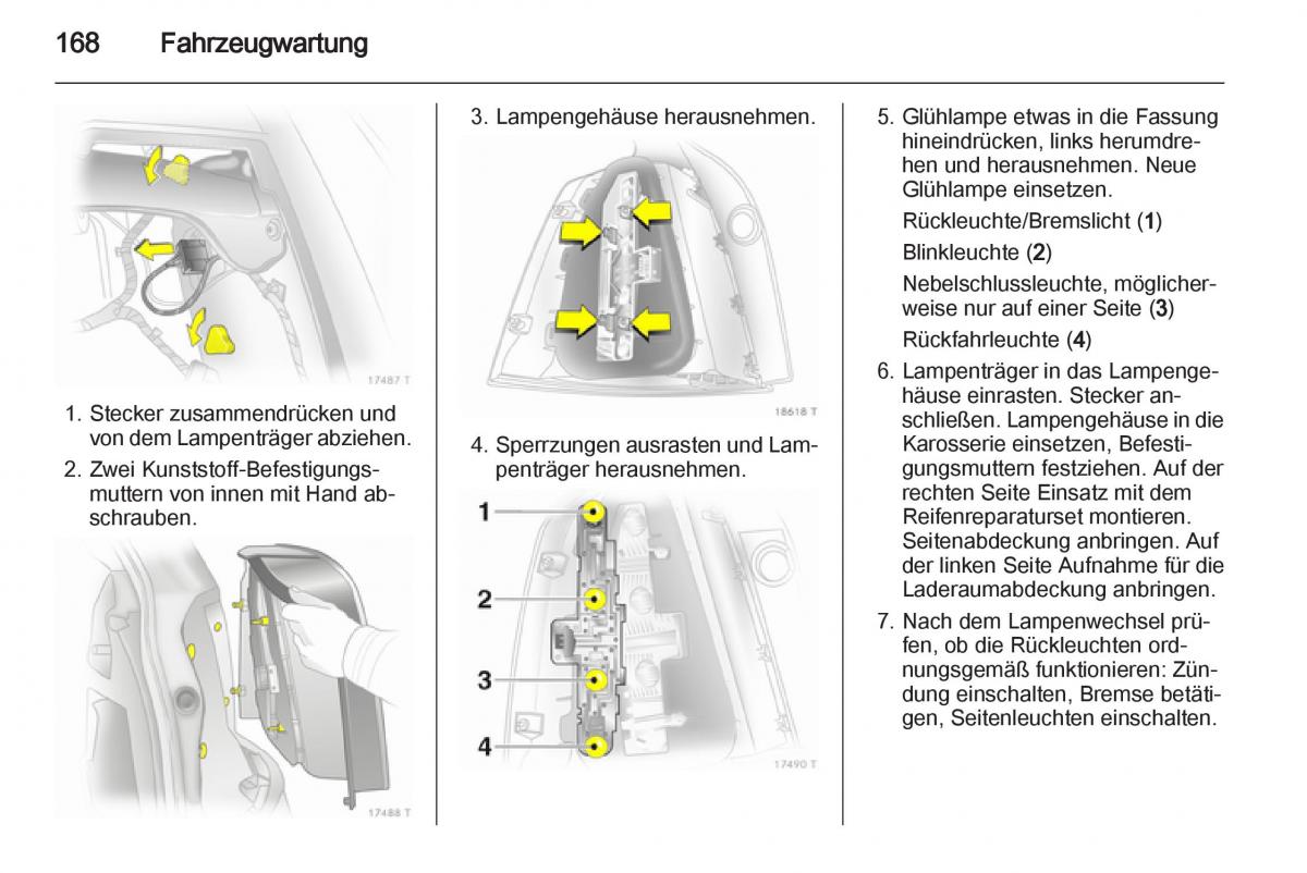 Opel Zafira B Handbuch / page 170