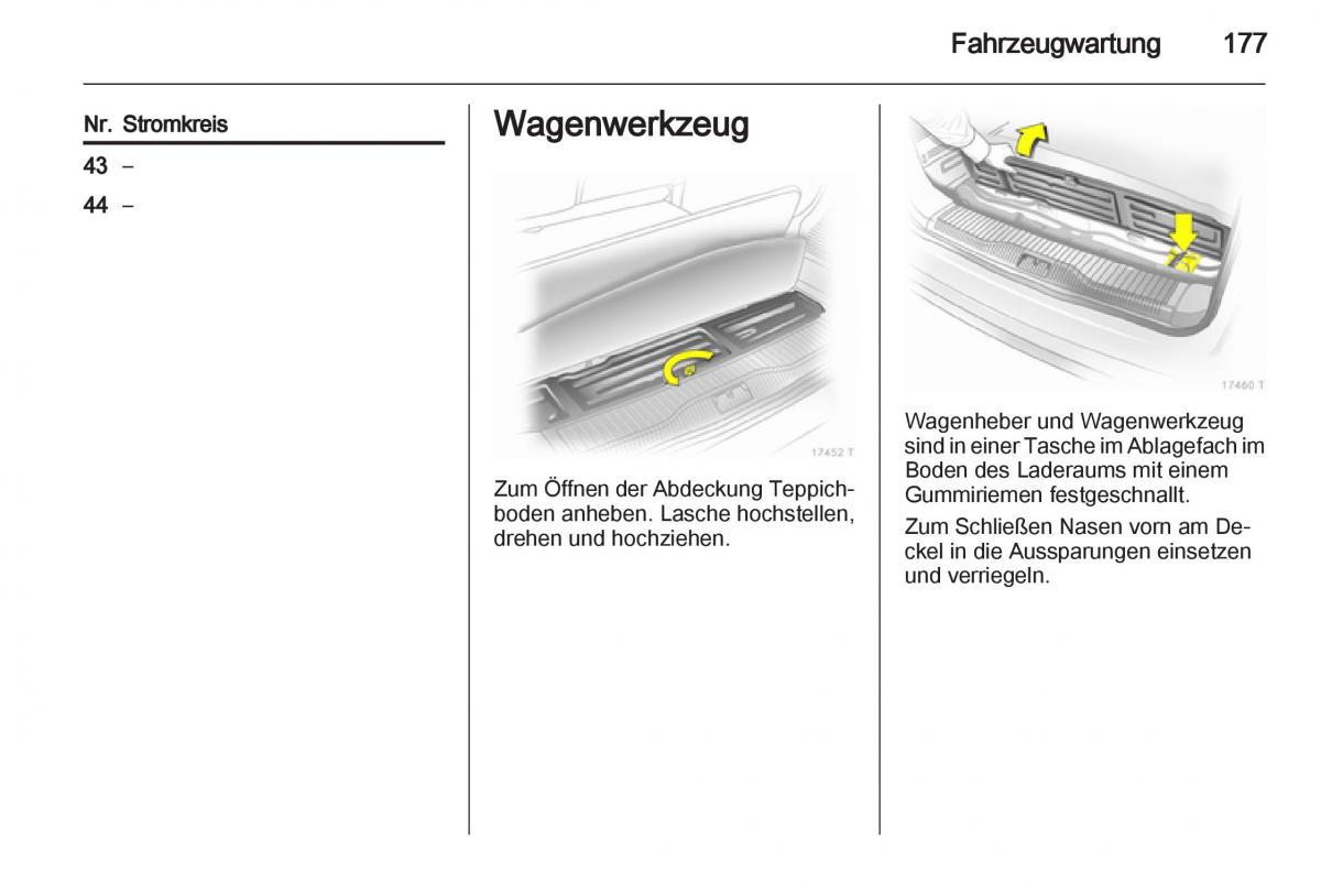 Opel Zafira B Handbuch / page 179