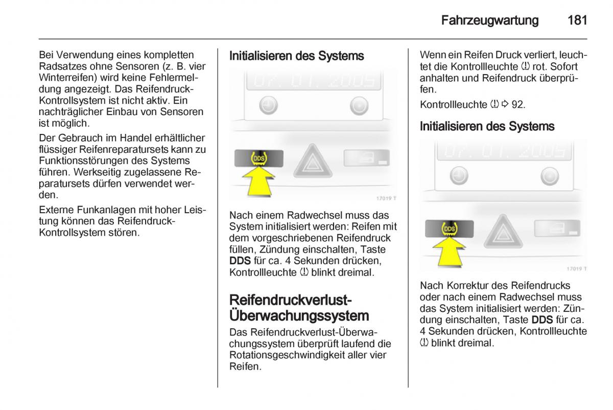 Opel Zafira B Handbuch / page 183