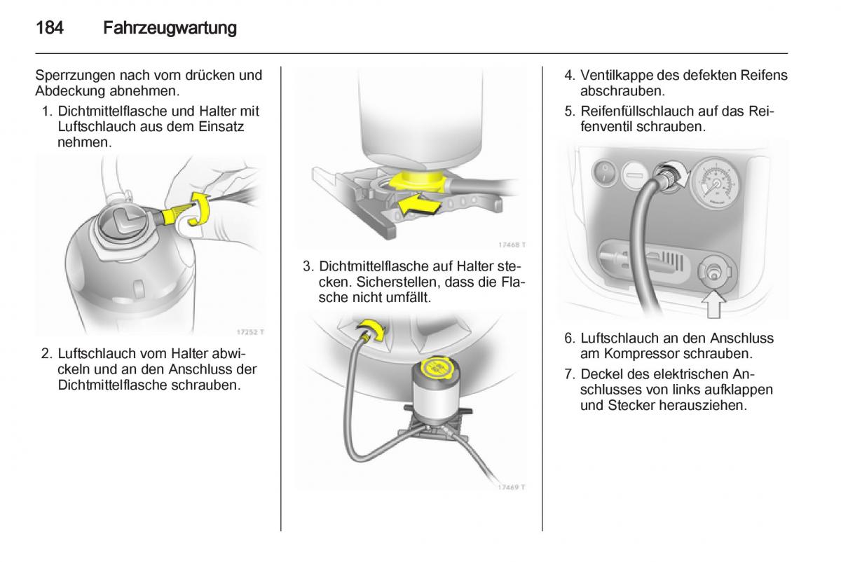 Opel Zafira B Handbuch / page 186