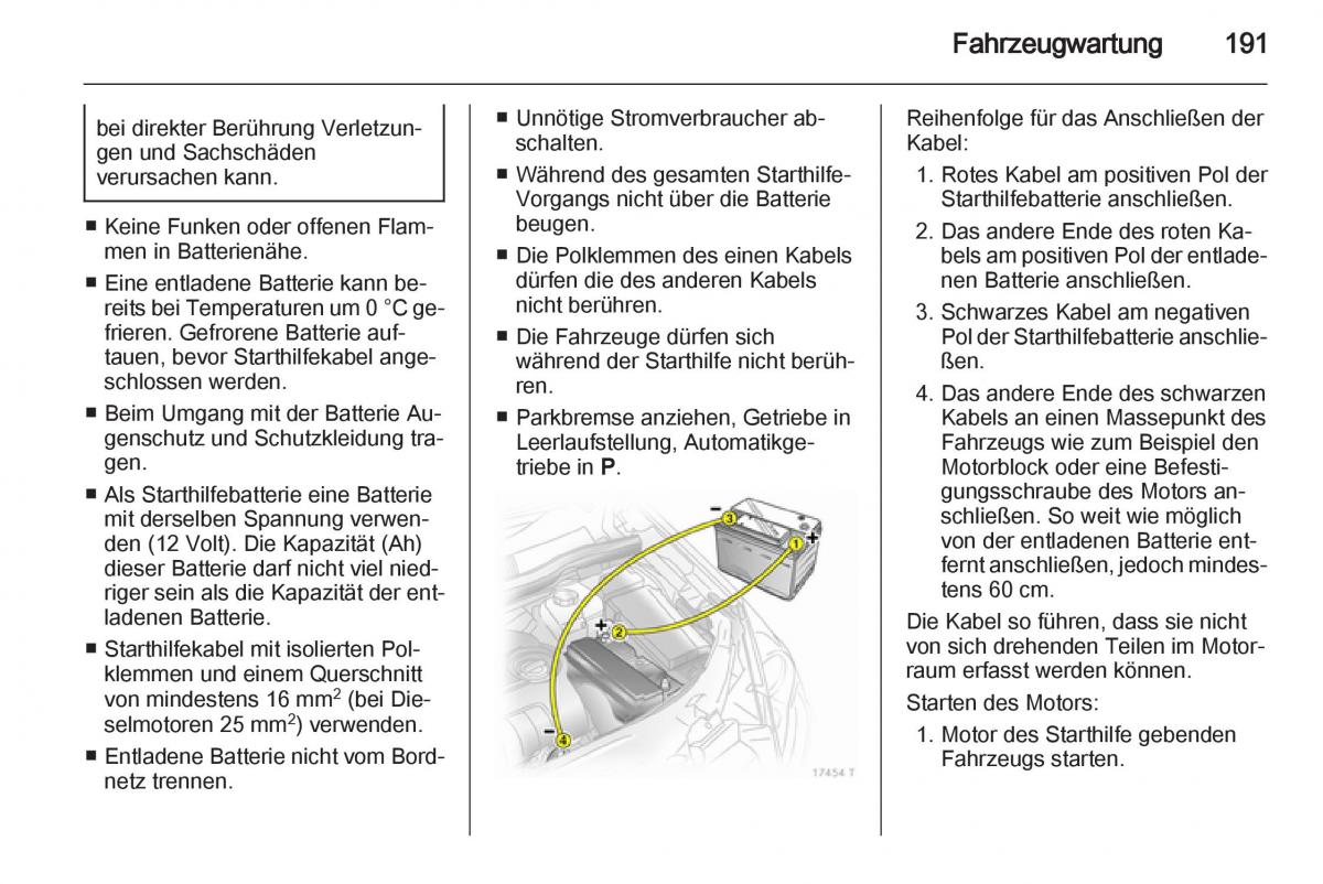 Opel Zafira B Handbuch / page 193