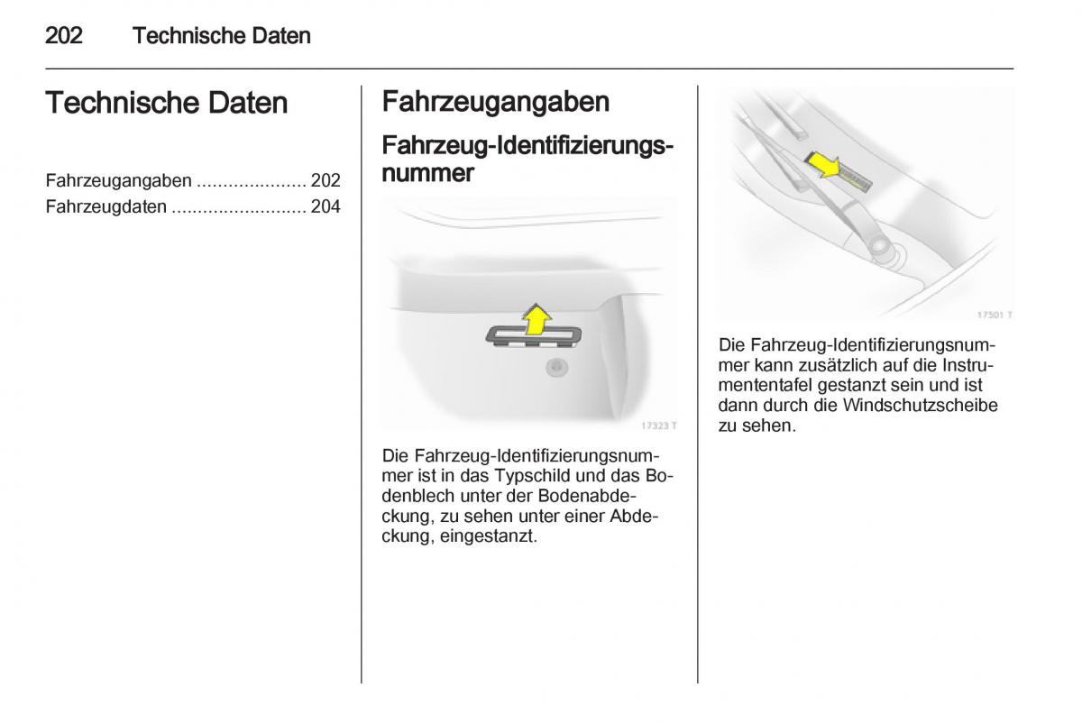 Opel Zafira B Handbuch / page 204