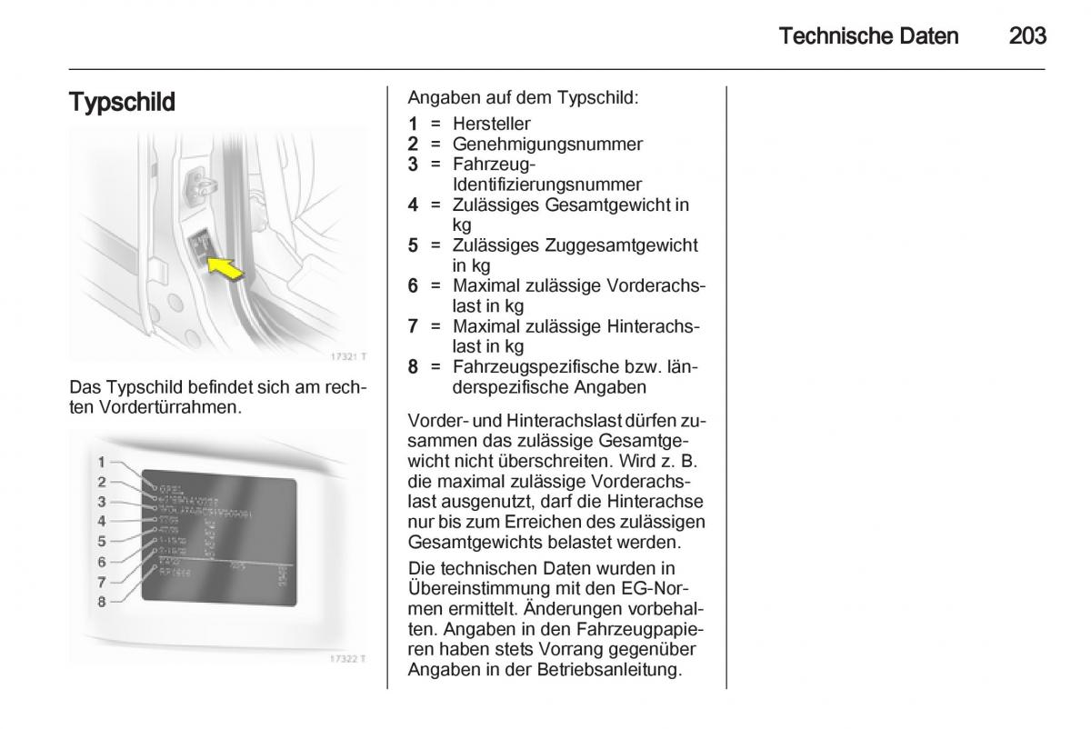 Opel Zafira B Handbuch / page 205