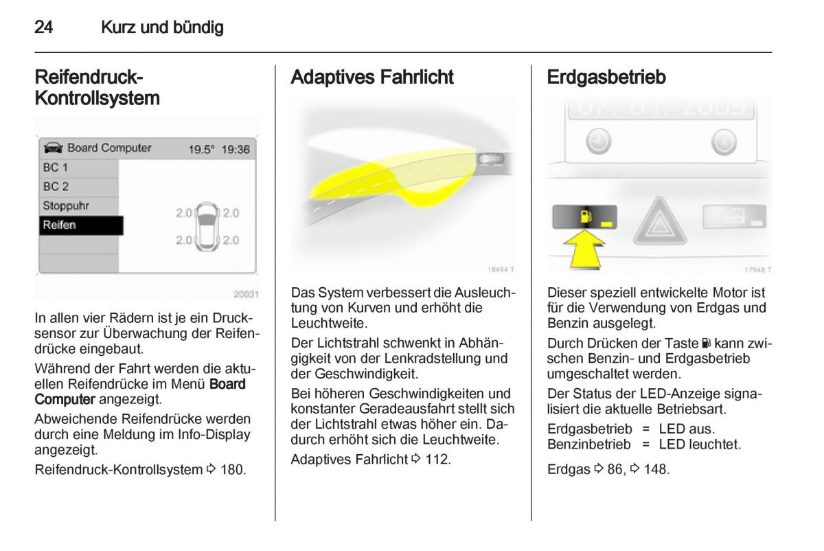 Opel Zafira B Handbuch / page 26