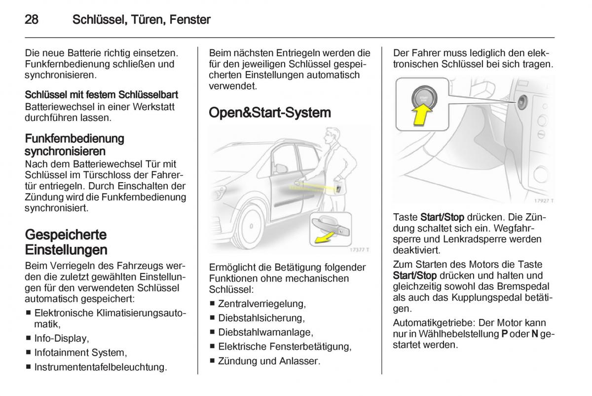 Opel Zafira B Handbuch / page 30