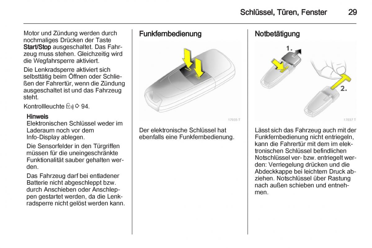 Opel Zafira B Handbuch / page 31