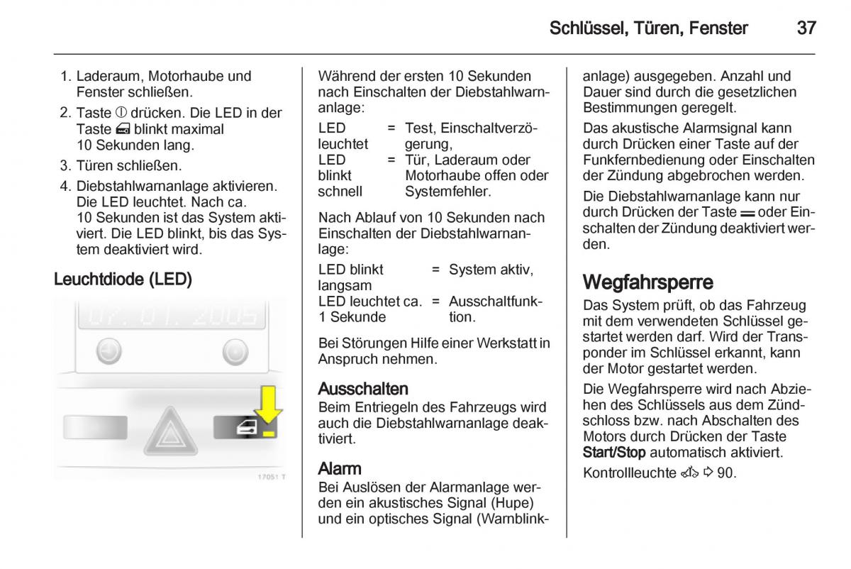 Opel Zafira B Handbuch / page 39