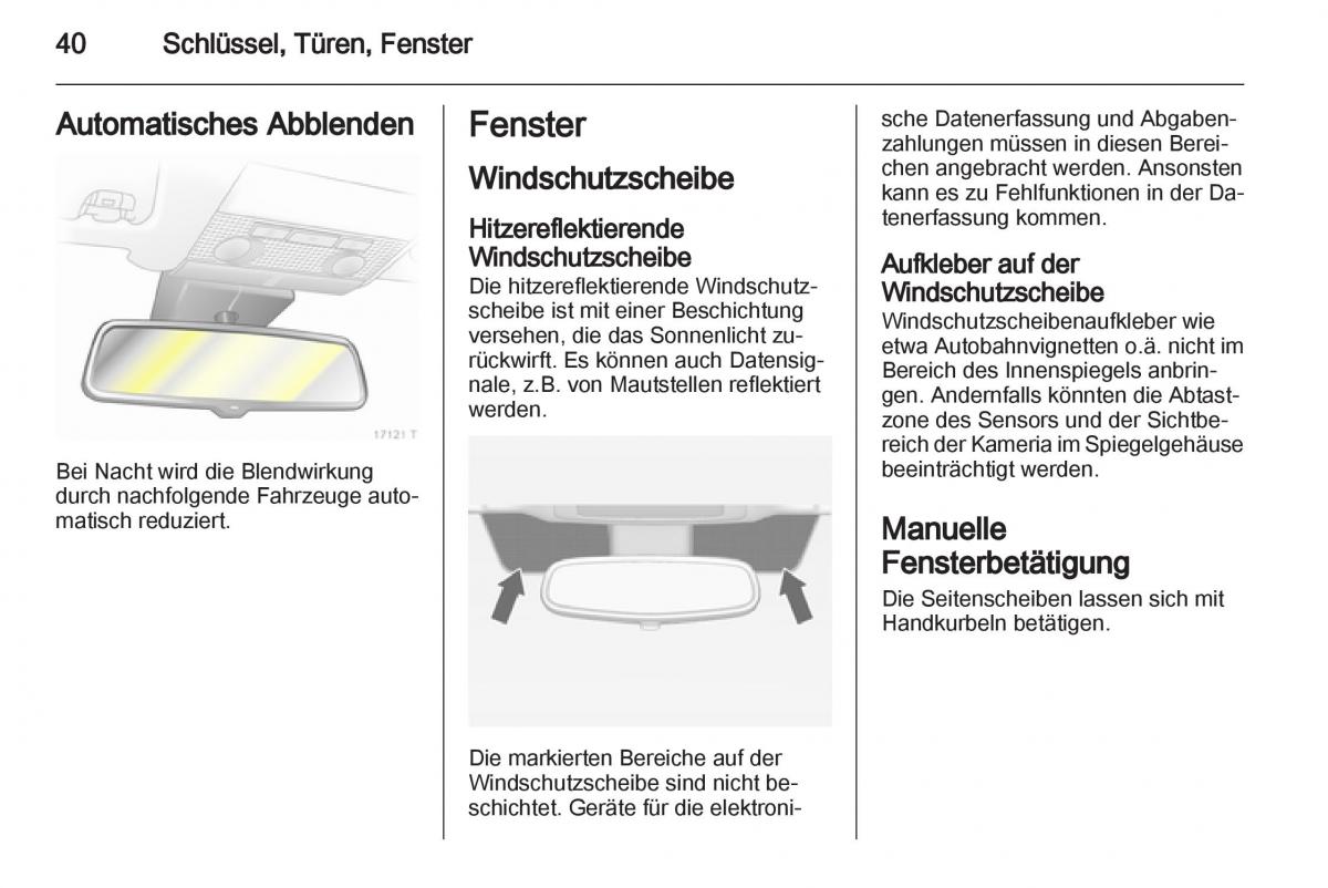 Opel Zafira B Handbuch / page 42