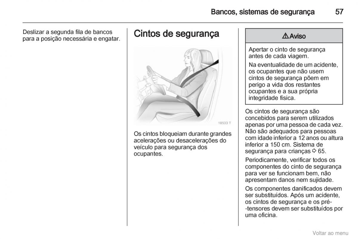 Opel Zafira B manual del propietario / page 58