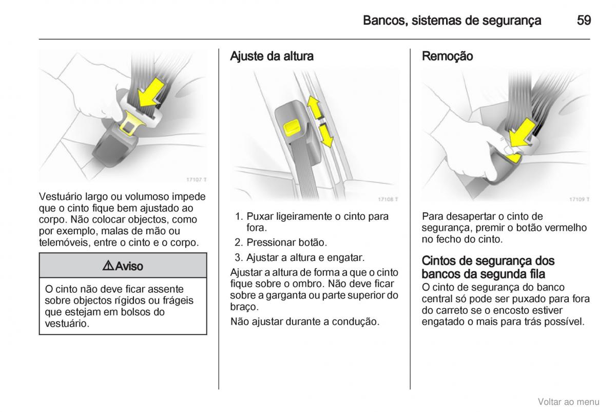 Opel Zafira B manual del propietario / page 60