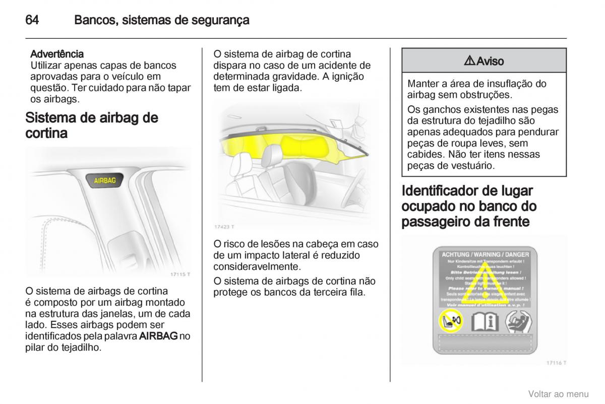 Opel Zafira B manual del propietario / page 65