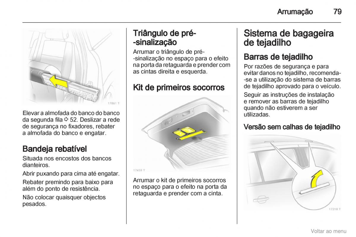 Opel Zafira B manual del propietario / page 80