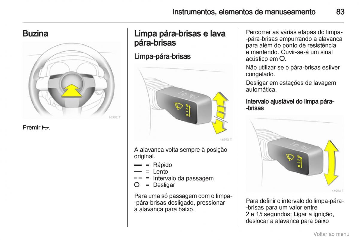 Opel Zafira B manual del propietario / page 84