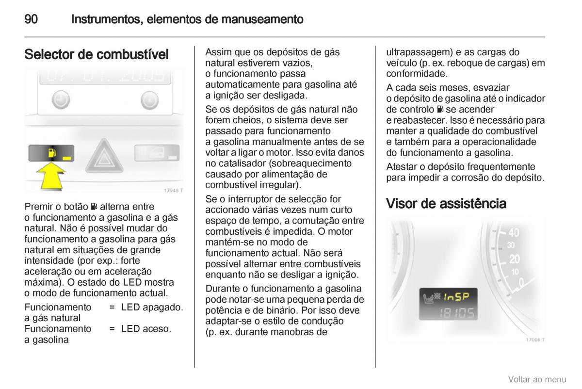 Opel Zafira B manual del propietario / page 91