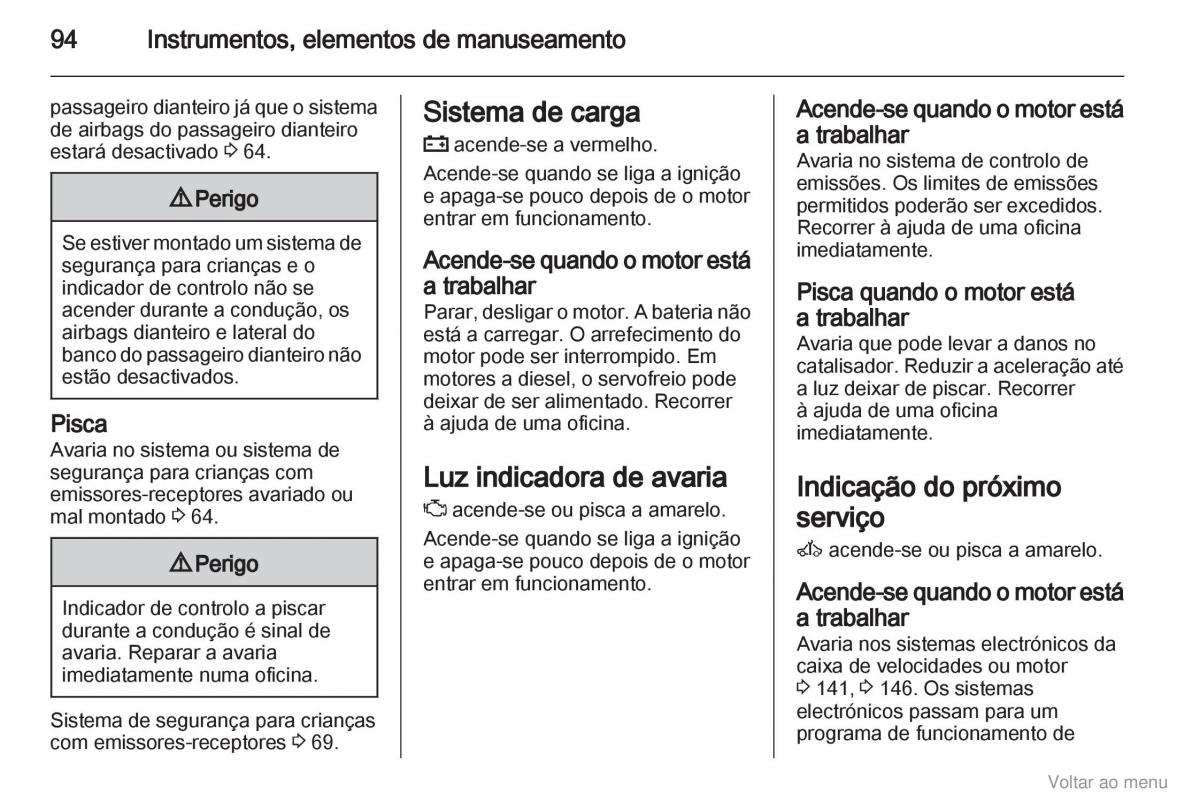 Opel Zafira B manual del propietario / page 95