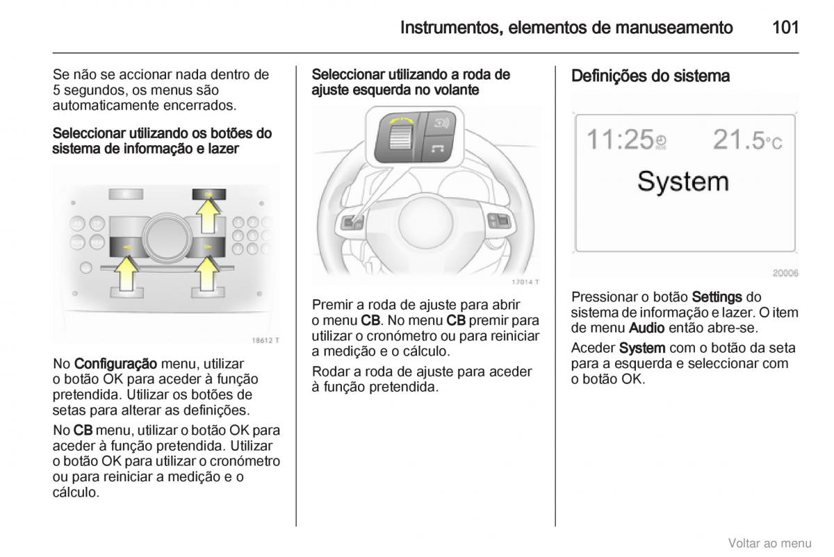 Opel Zafira B manual del propietario / page 102