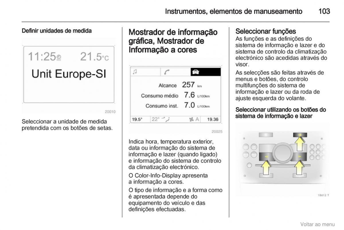 Opel Zafira B manual del propietario / page 104