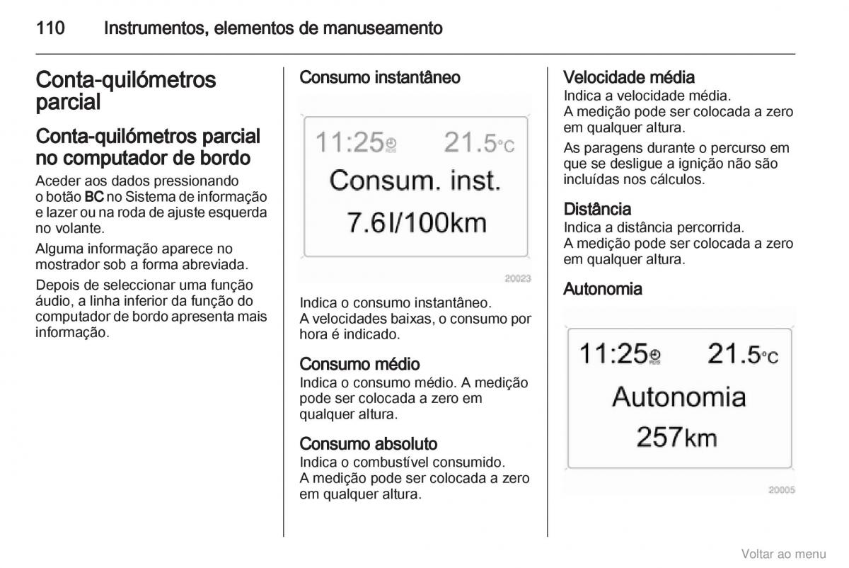 Opel Zafira B manual del propietario / page 111