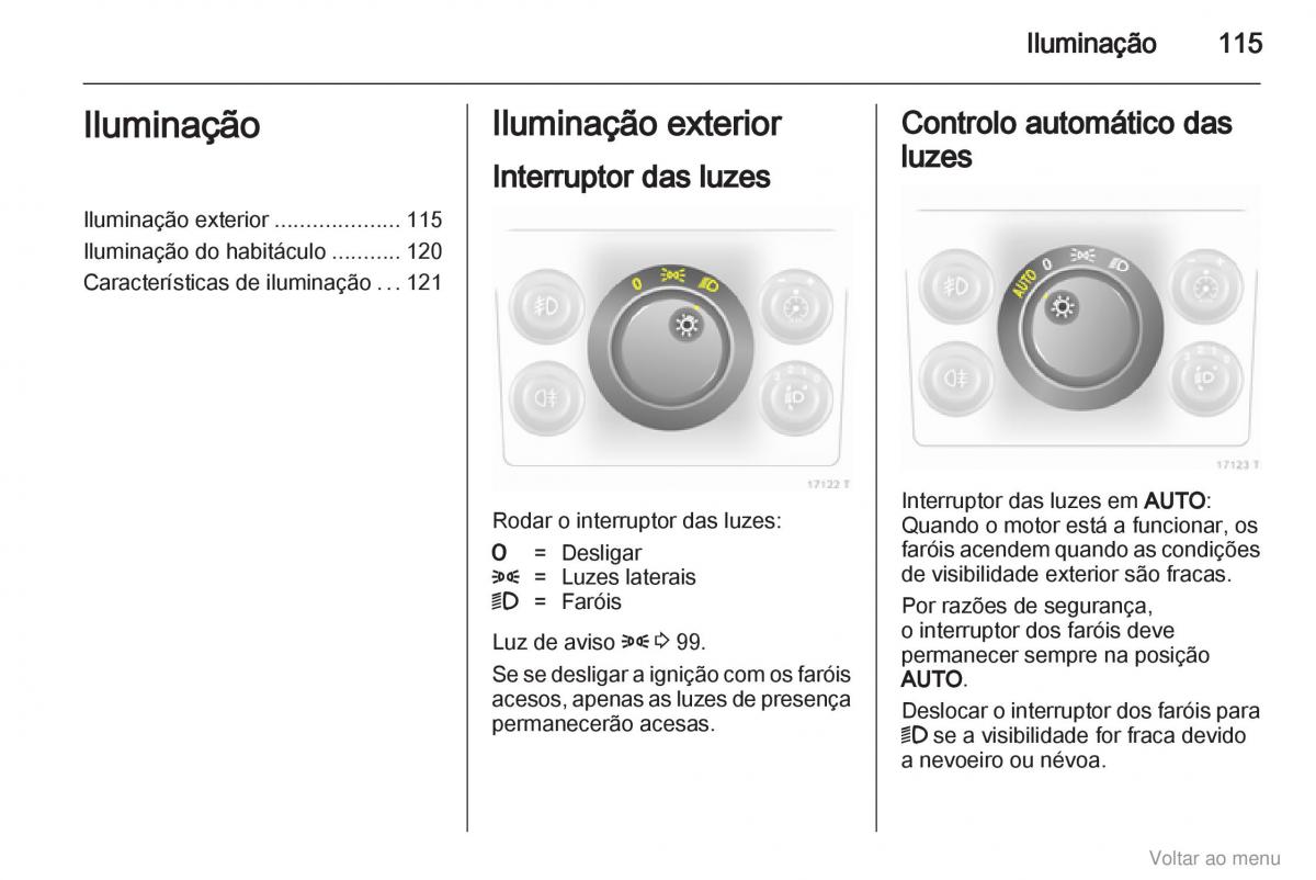 Opel Zafira B manual del propietario / page 116