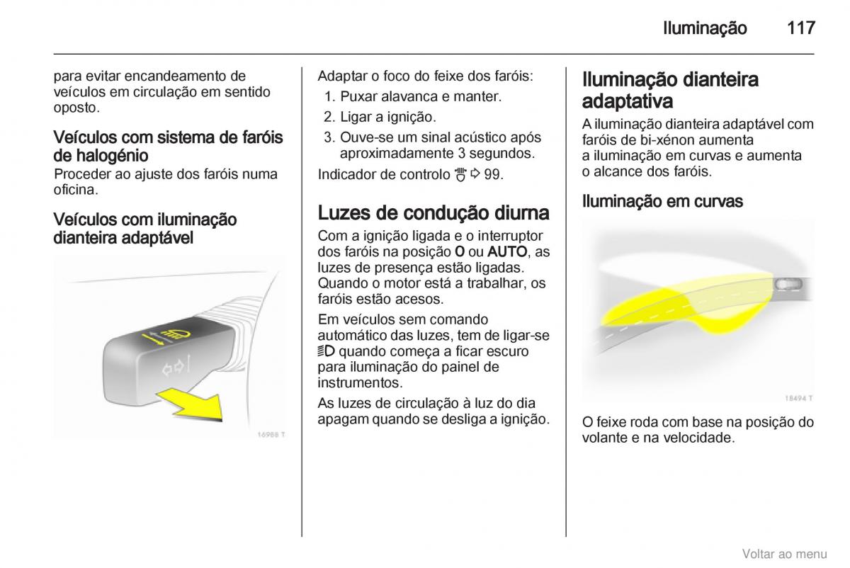 Opel Zafira B manual del propietario / page 118