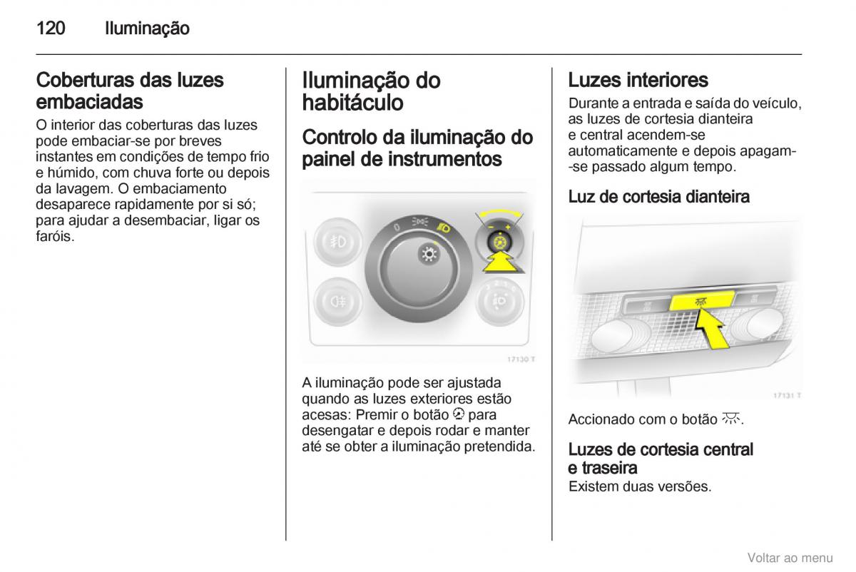 Opel Zafira B manual del propietario / page 121