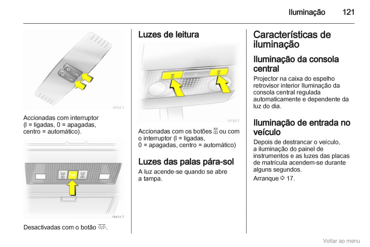 Opel Zafira B manual del propietario / page 122