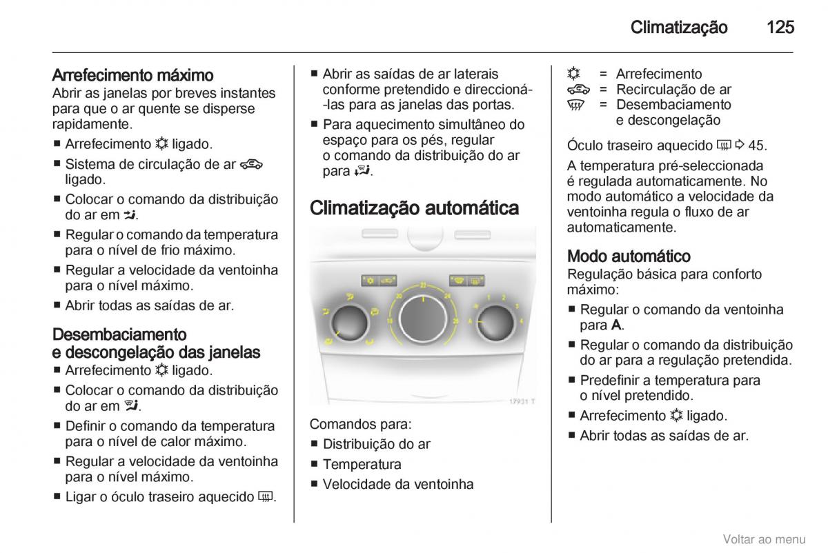 Opel Zafira B manual del propietario / page 126