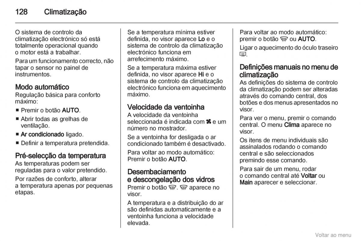 Opel Zafira B manual del propietario / page 129