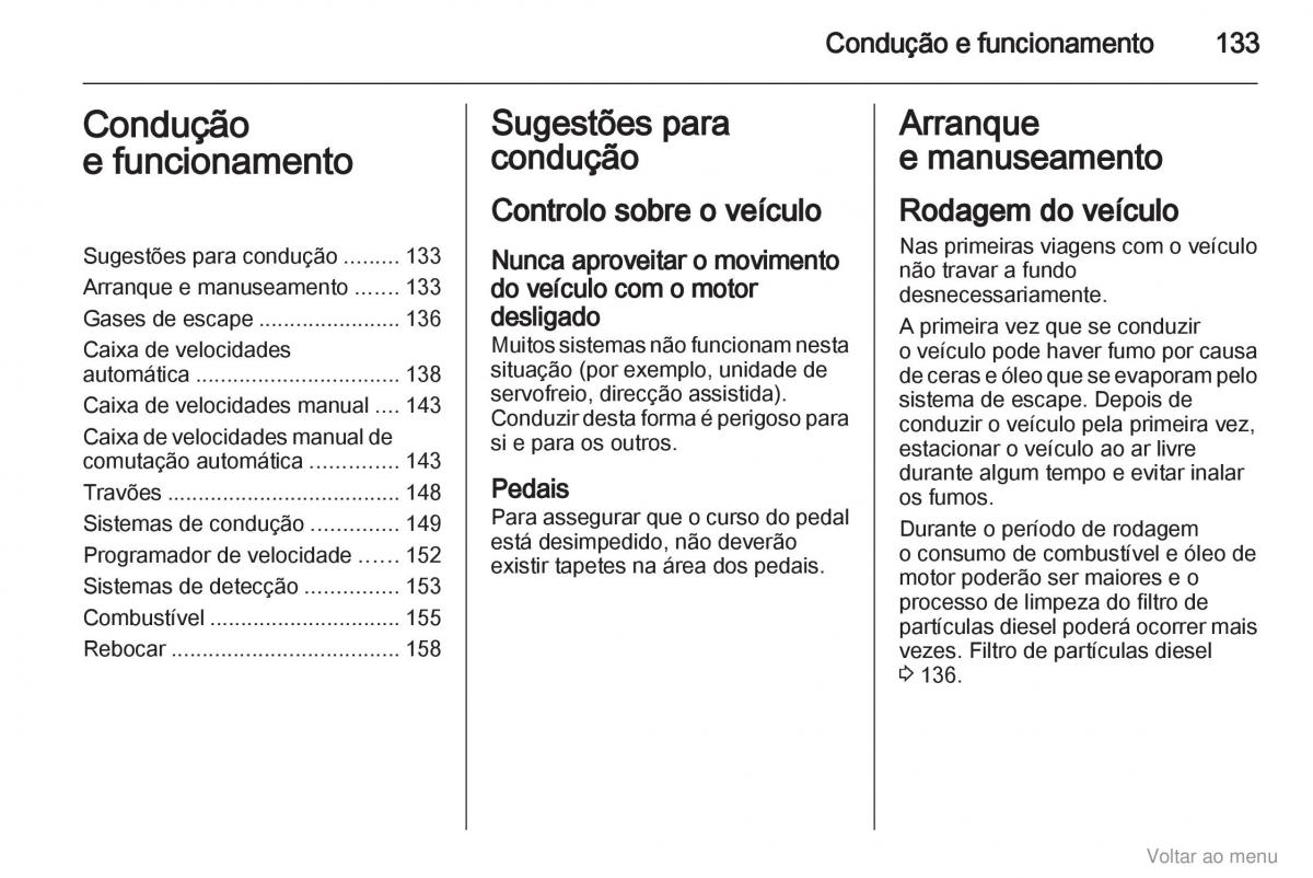 Opel Zafira B manual del propietario / page 134