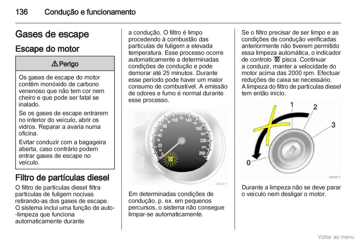 Opel Zafira B manual del propietario / page 137