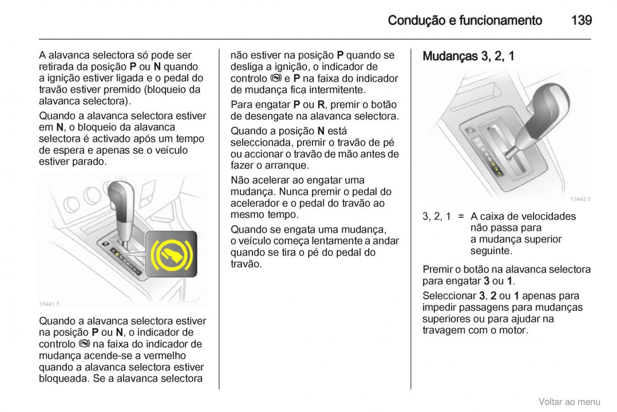 Opel Zafira B manual del propietario / page 140