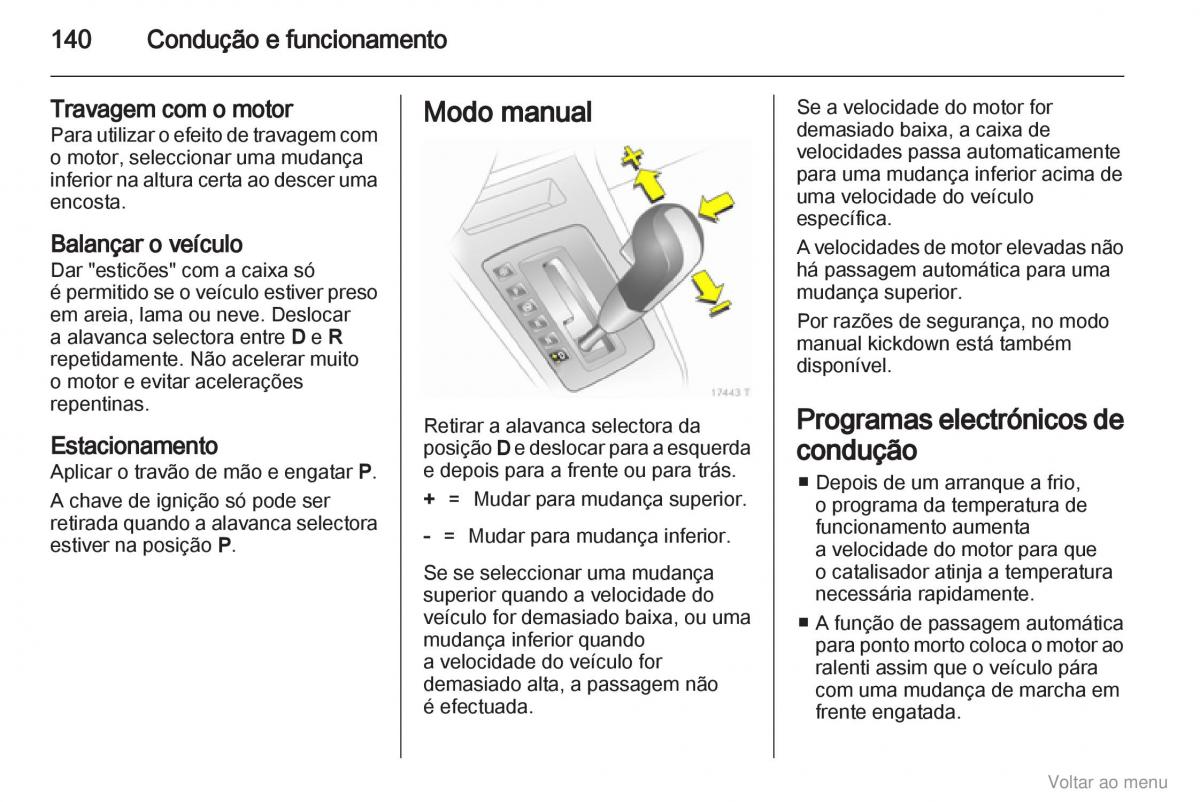 Opel Zafira B manual del propietario / page 141