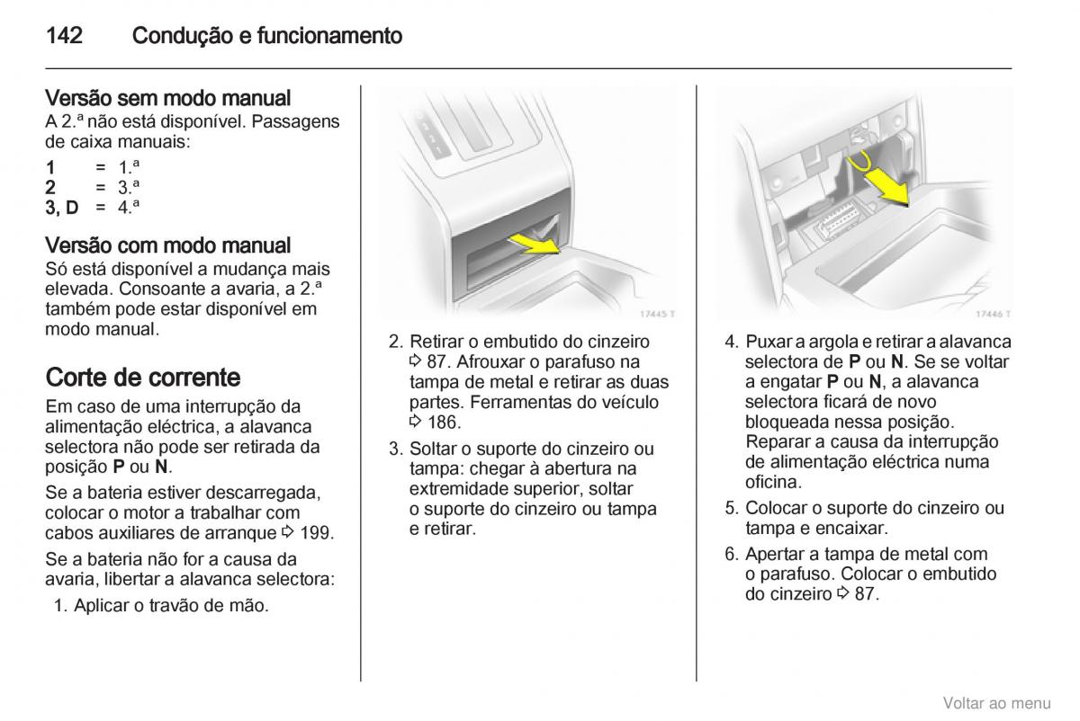 Opel Zafira B manual del propietario / page 143