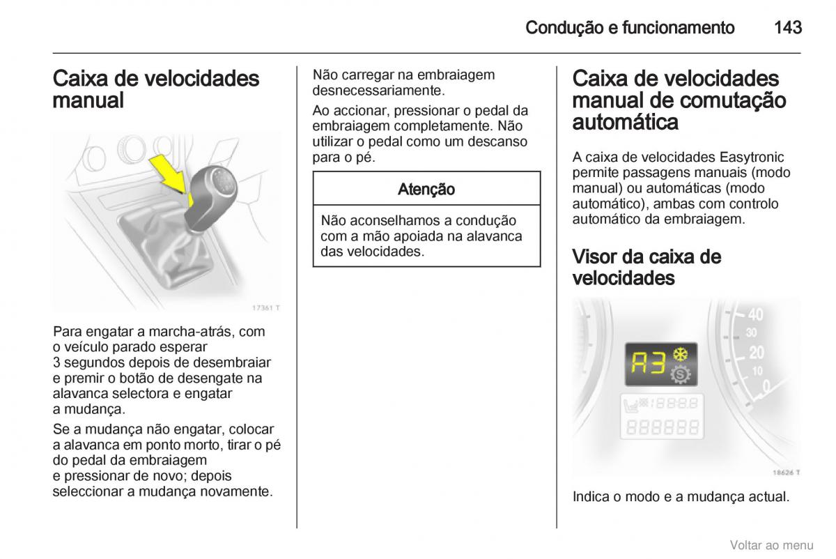 Opel Zafira B manual del propietario / page 144