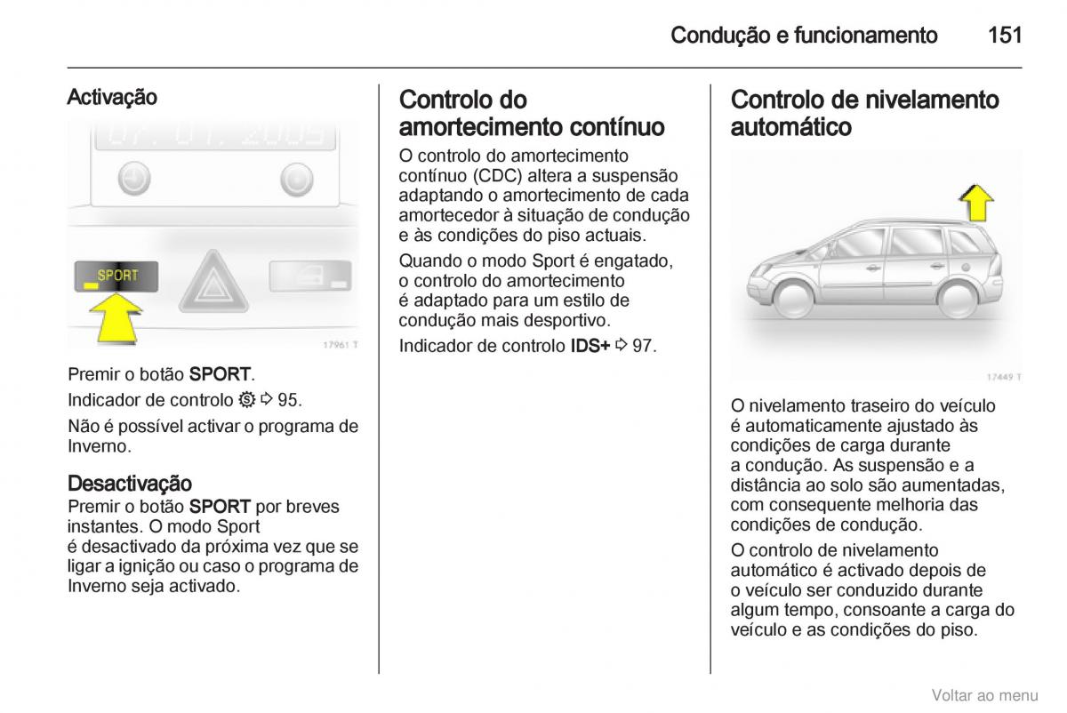 Opel Zafira B manual del propietario / page 152