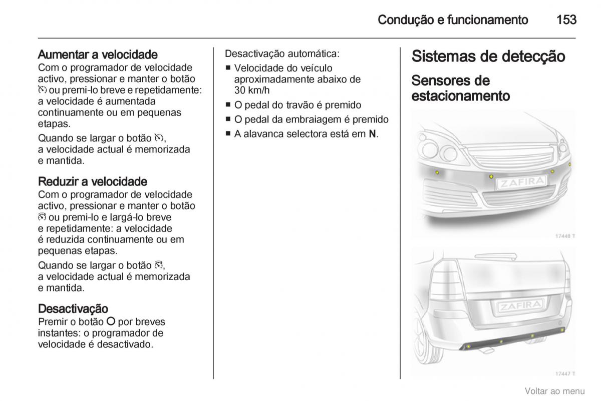 Opel Zafira B manual del propietario / page 154