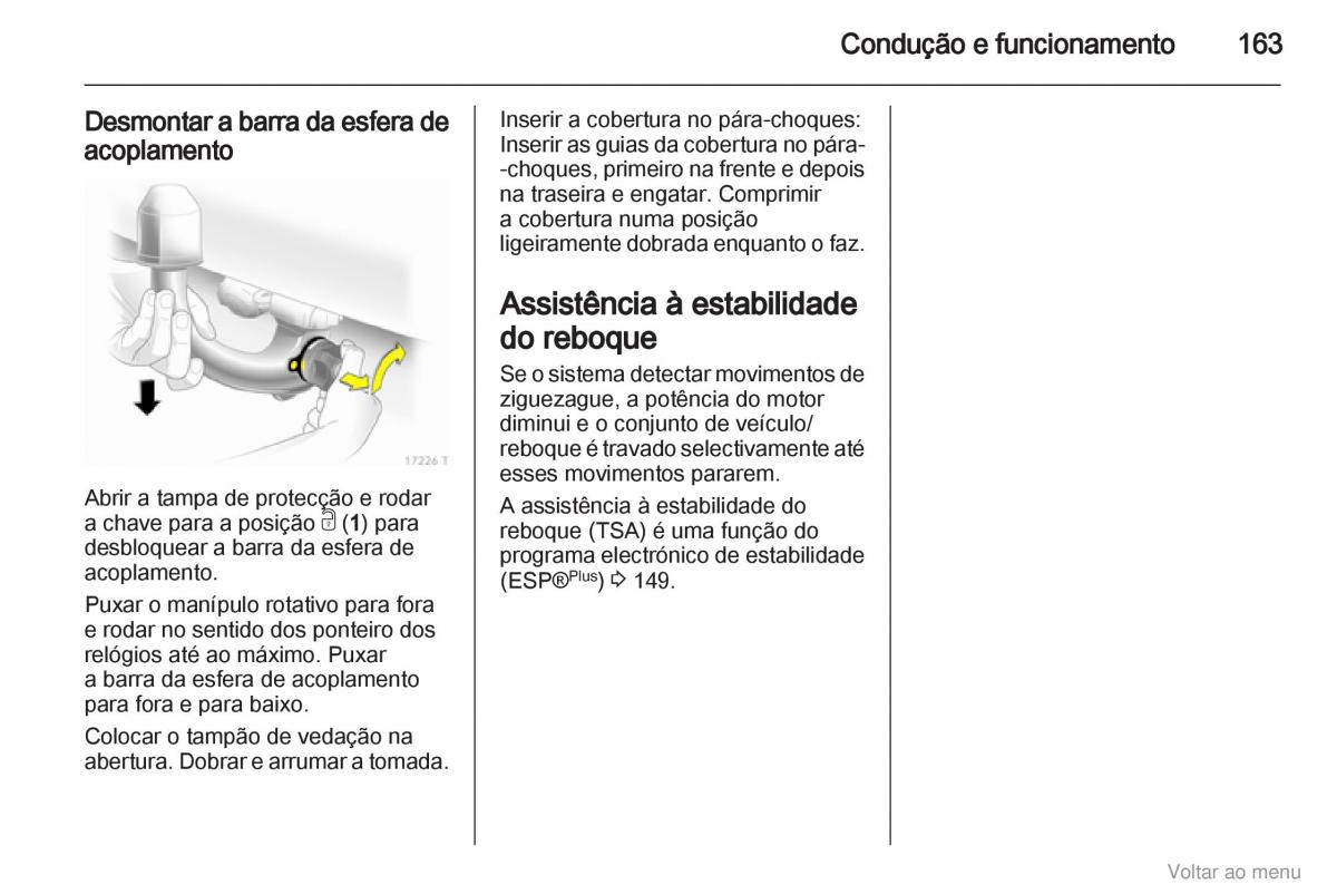 Opel Zafira B manual del propietario / page 164