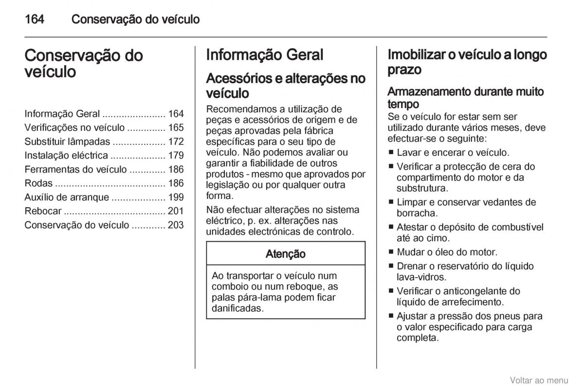 Opel Zafira B manual del propietario / page 165