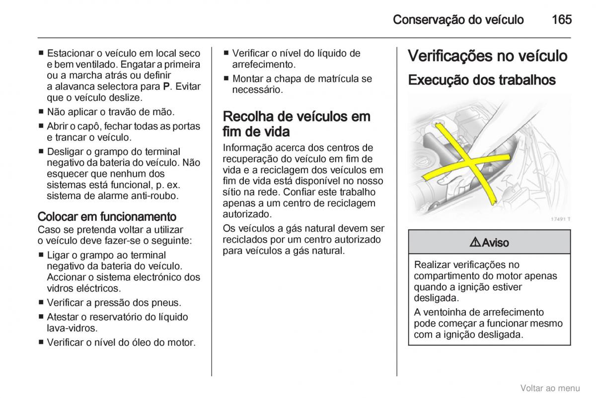 Opel Zafira B manual del propietario / page 166